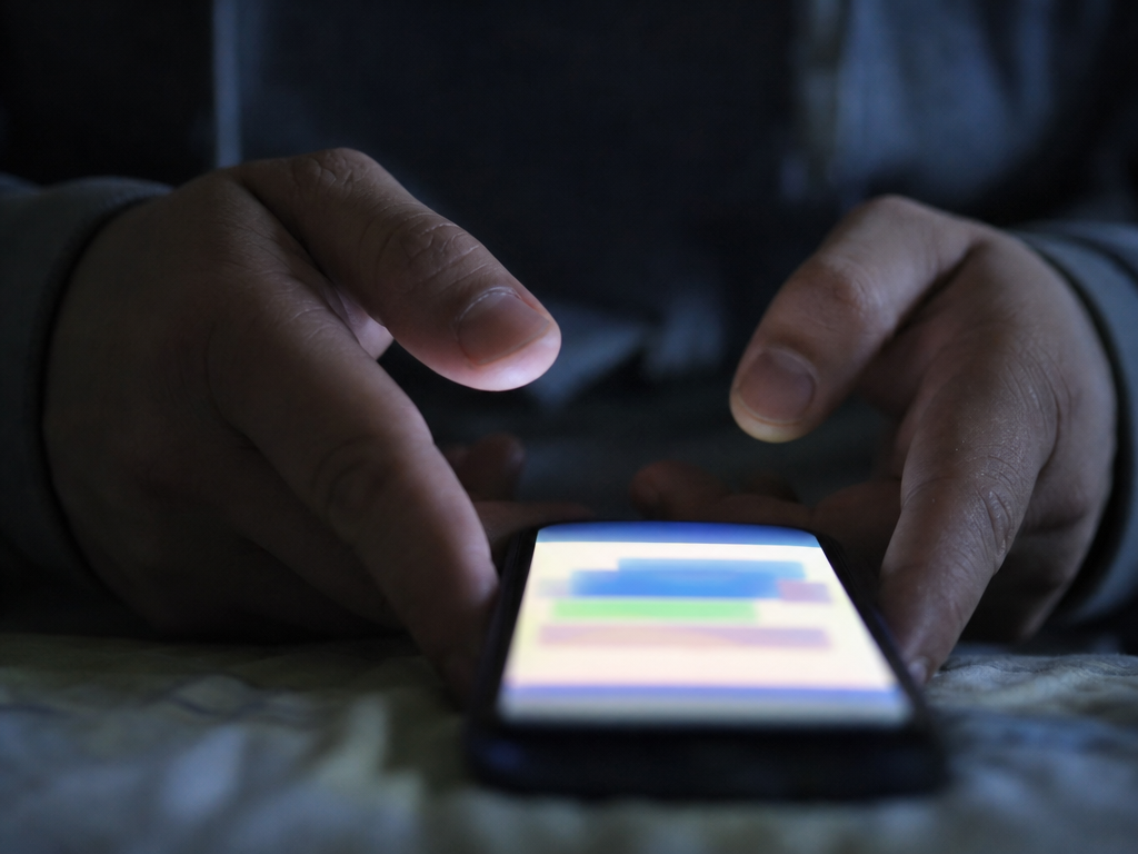 特別気配への衝動的な参加衝動を示す、スマートフォン画面を前に思い悩む人物の手元クローズアップ